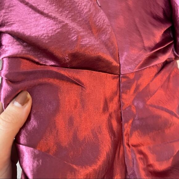 Cinq a Sept Tati Pink Metallic Off-the-Shoulder Mini Dress - Picture 7 of 8